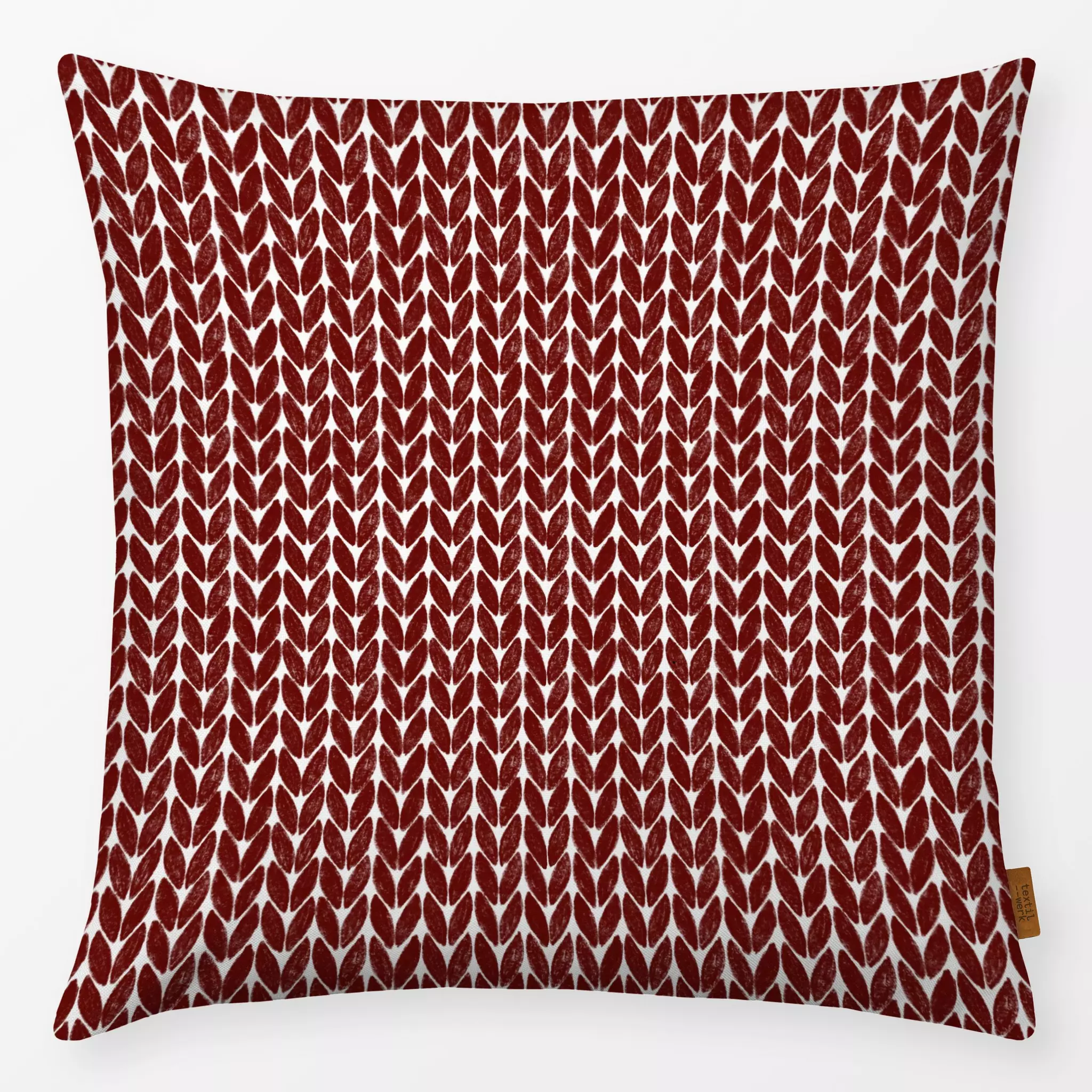 Kissen Kissen Strickmuster Optik Rot