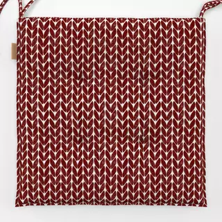 Sitzkissen Strickmuster Optik Rot