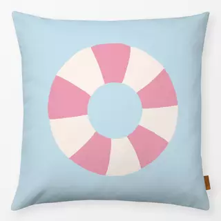 Kissen Schwimmring Hellblau Rosa