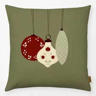 Kissen Weihnachtskugeln Grün