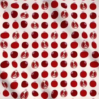 Meterware Granatapfel Pattern Kreise