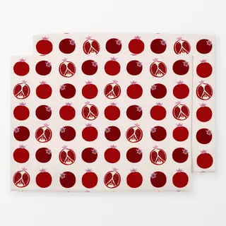 Tischset Granatapfel Pattern Kreise