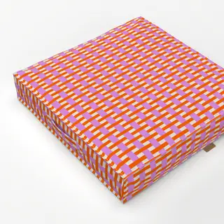 Bodenkissen Webmuster Pink Orange