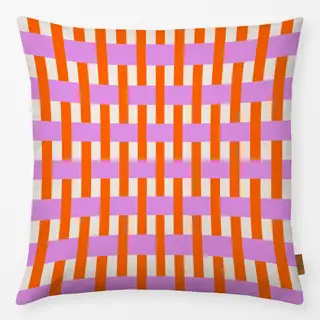 Kissen Webmuster Pink Orange