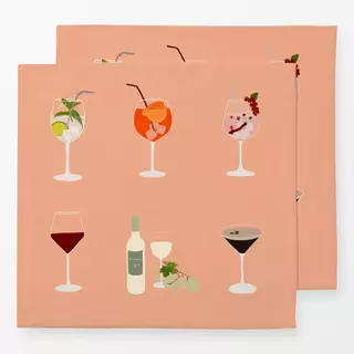 Servietten Cocktails Pfirsich