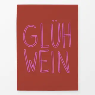 Geschirrtücher Glühwein Typo Braunorange