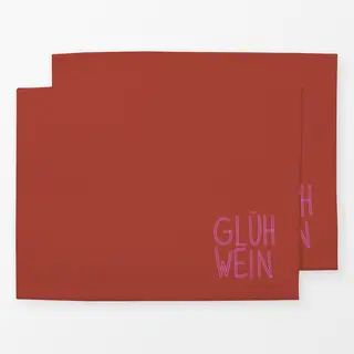 Tischset Glühwein Typo Braunorange