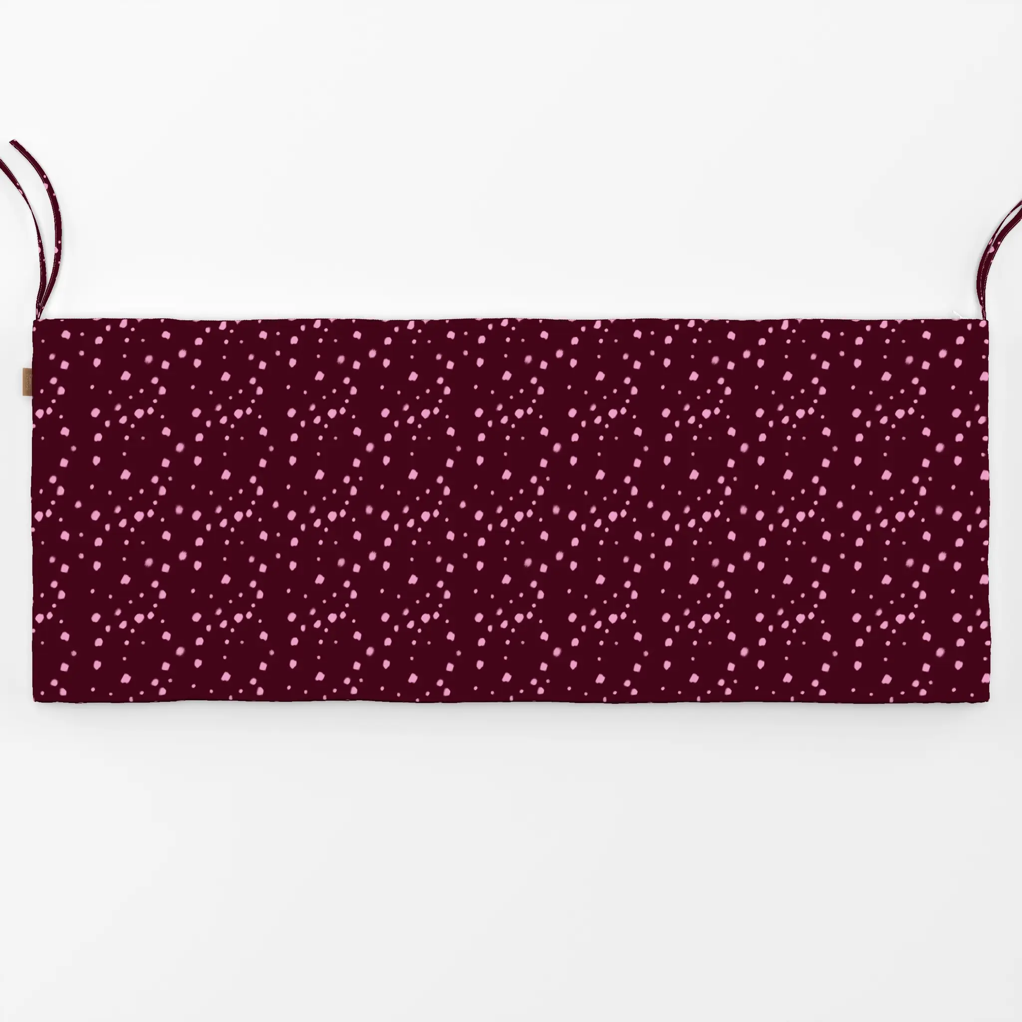 Bankauflage Fleckenmuster Burgundy - Symbole & Muster - von „Sophie Augustin Illustration"; Muster, Punkte, Terrazzo, Dots, ...