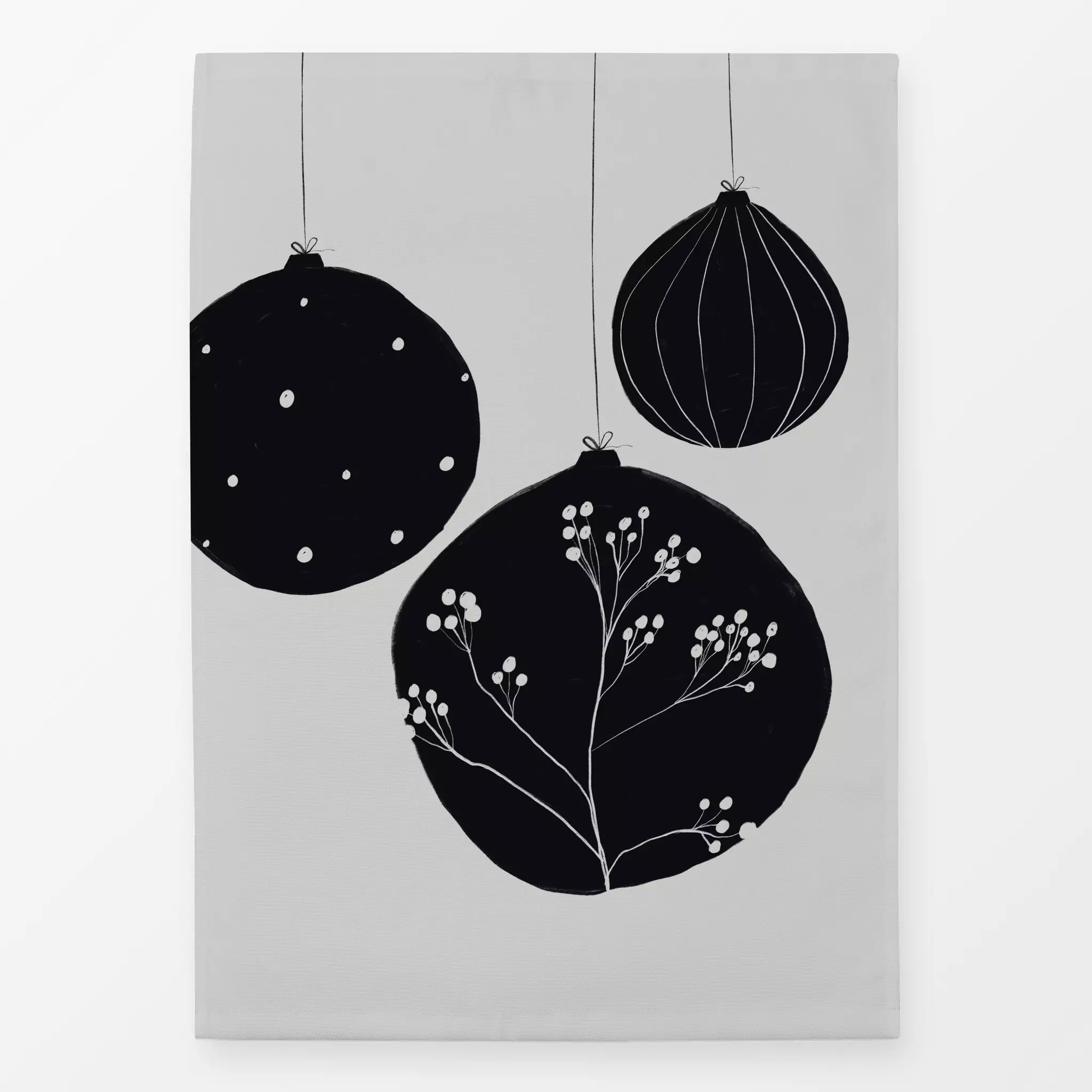 Geschirrtücher Christbaumkugeln GRAU - Weihnachten, Anlässe - von „Sophie Augustin Illustration"; Merry Christmas, Weihnacht...