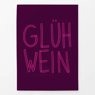 Geschirrtücher Glühwein Typo Lila