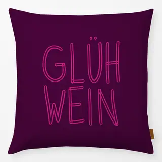 Kissen Glühwein Typo Lila
