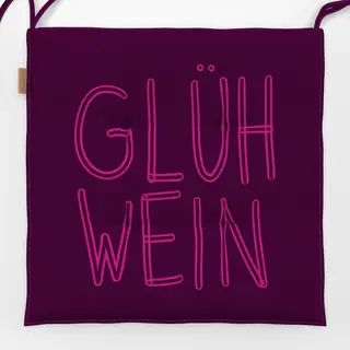 Sitzkissen Glühwein Typo Lila