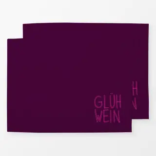 Tischset Glühwein Typo Lila