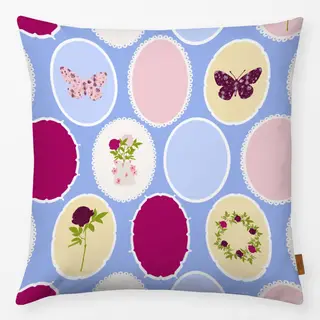 Kissen Bilderrahmen Pattern Blau