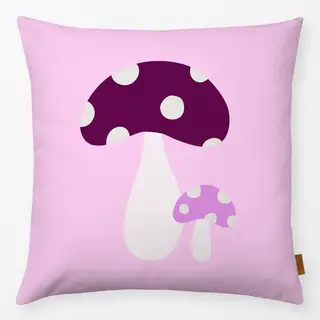 Kissen Fliegenpilze Pink Lila