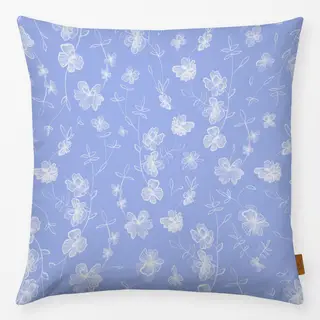 Kissen Blumenmuster Blau