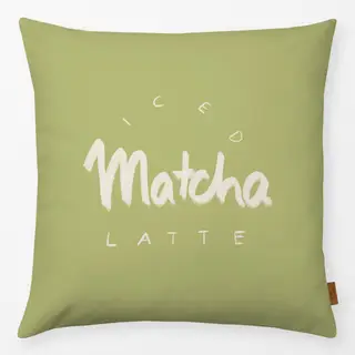 Kissen Iced Matcha Latte Typo