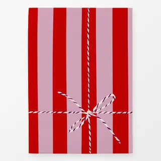 Geschirrtücher Geschenk Streifen Rot Pink Schleife