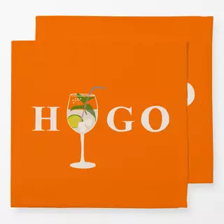 Servietten Hugo Typo Orange