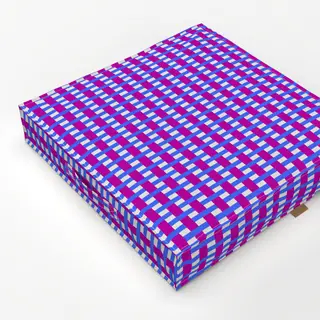 Bodenkissen Webmuster Blau Magenta