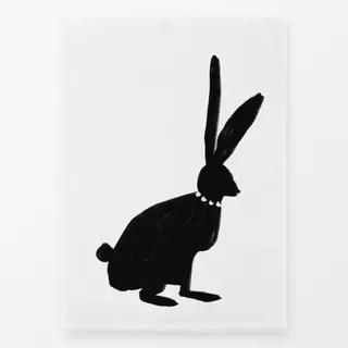 Geschirrtücher Osterhase mit Kette Weiß