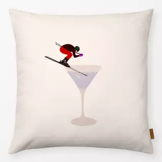 Kissen Skifahrer Cocktail