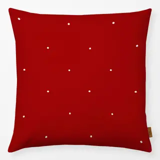 Kissen Mini Dots Rot Weiß