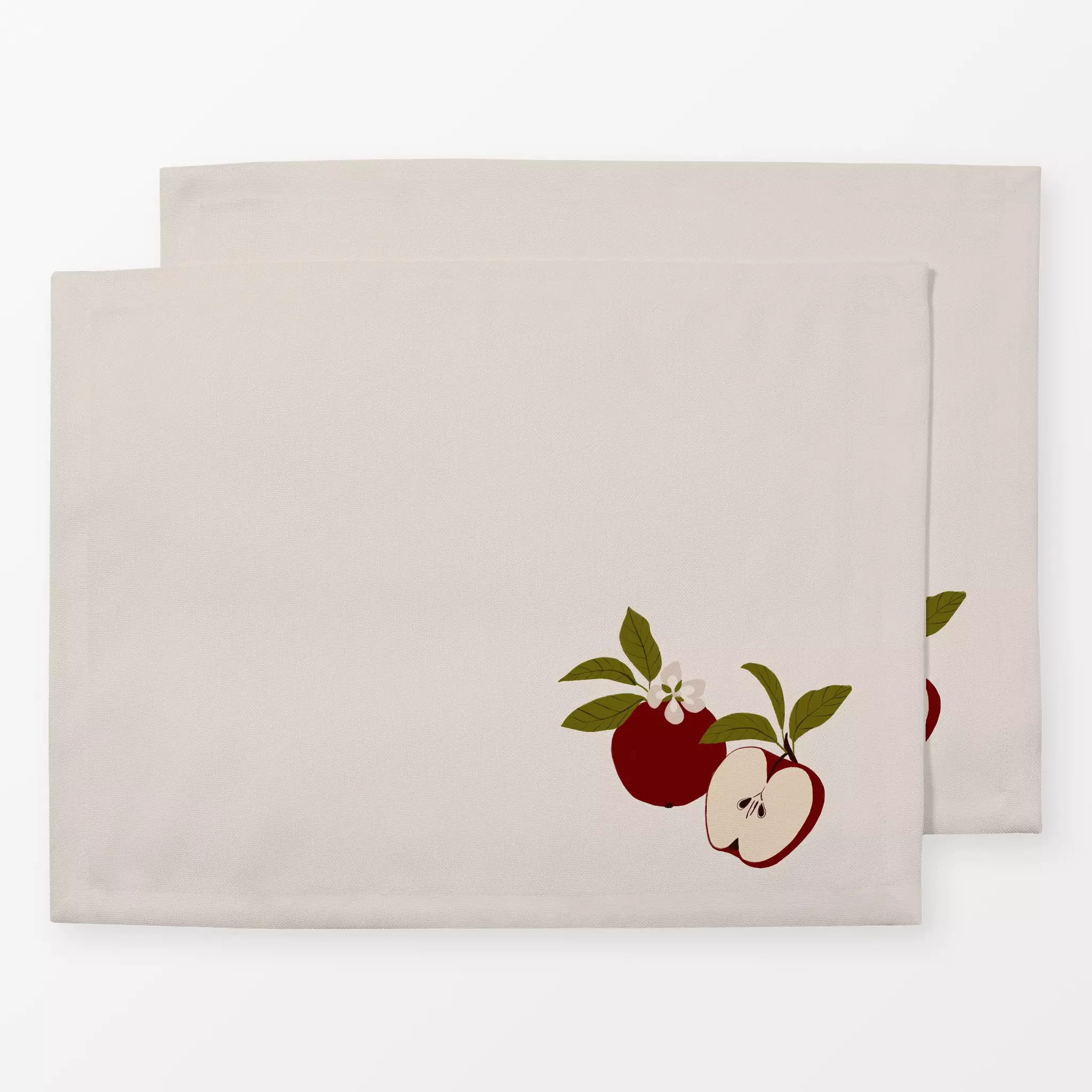 Tischset Äpfel - Herbst, Pflanzen & Botanik - von „Sophie Augustin Illustration"; Illustration, Apfel, Herbst, Herbstdeko, h...