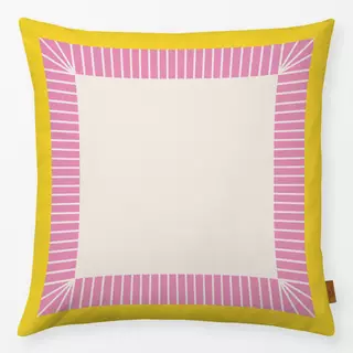 Kissen Streifen Gelb Pink