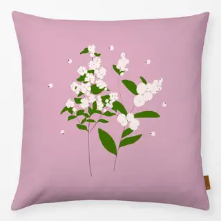 Kissen Schneebeere Rosa