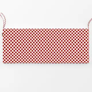 Bankauflage Polkadots Rot Beige