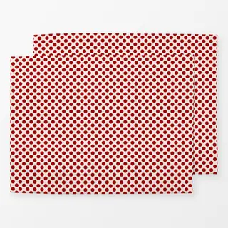 Tischset Polkadots Rot Beige