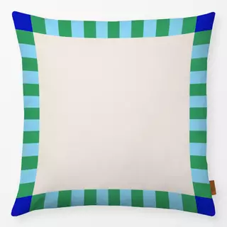 Kissen Karo Grün blau