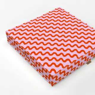 Bodenkissen Wellenmuster Pink Orange