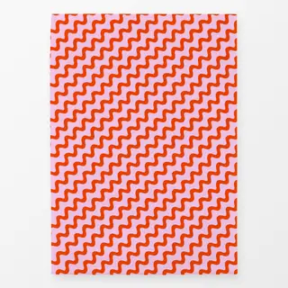 Geschirrtücher Wellenmuster Pink Orange