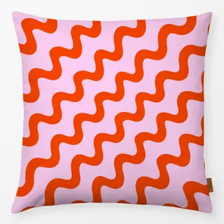 Kissen Wellenmuster Pink Orange