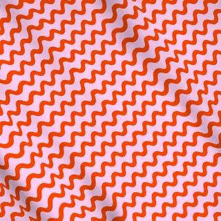 Meterware Wellenmuster Pink Orange