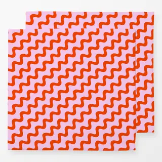 Servietten Wellenmuster Pink Orange