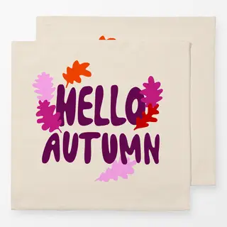 Servietten Hello Autumn Eichenblätter