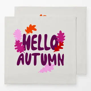 Servietten Hello Autumn Eichenblätter