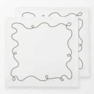 Servietten Perlenkette Rahmen Beige