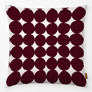 Kissen Organische Kreise Burgundy