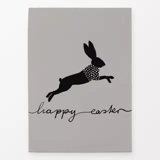 Geschirrtücher Osterhase Happy Easter Grau