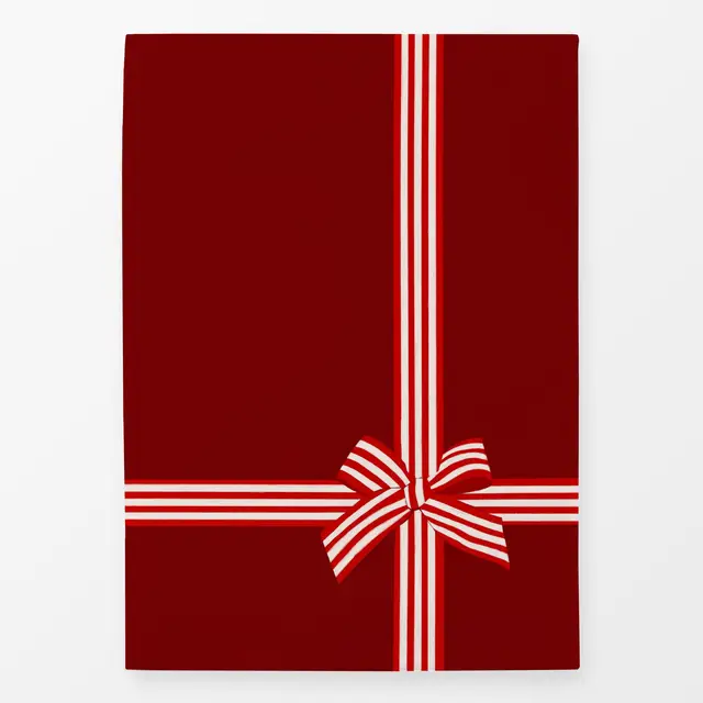 Geschirrtücher Geschenk Streifenband Schleife Rot