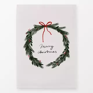 Geschirrtücher Weihnachtskranz Merry