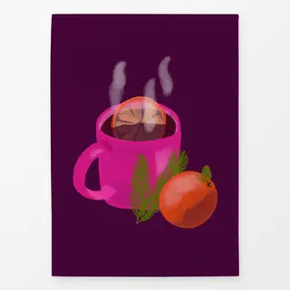 Geschirrtücher Glühwein Aquarell Lila