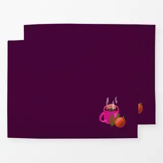 Tischset Glühwein Aquarell Lila