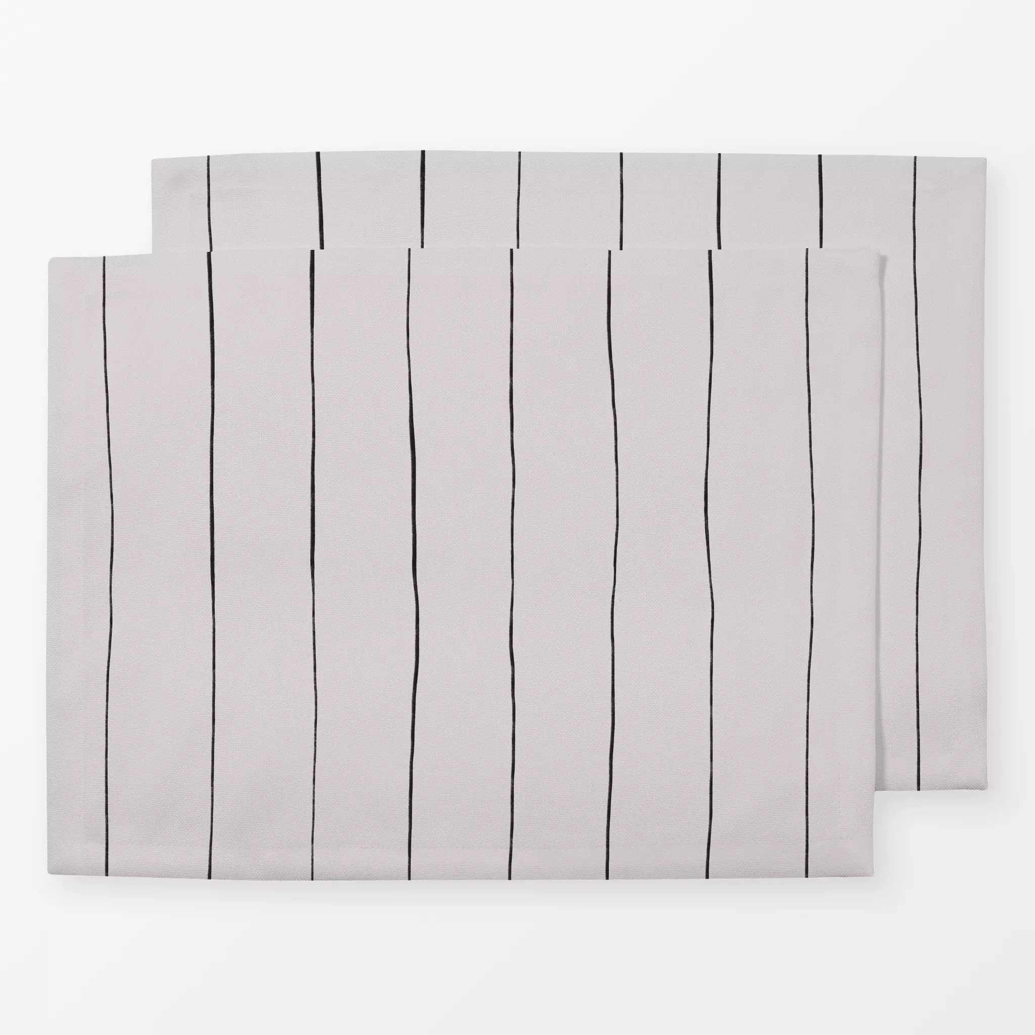 Tischset Streifen schmal Grau - Symbole & Muster - von „Sophie Augustin Illustration"; Muster, Streifen, Sommer, gestreift, ...