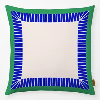 Kissen Streifen Blau Grün