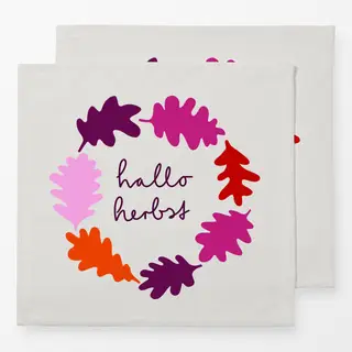 Servietten Hallo Herbst Kranz Blätter